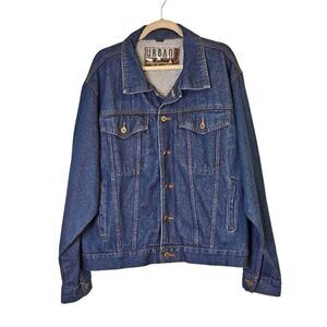 Vintage Urban Equipment World Wear Royal Crown Collaboration Jean Jacket. Size X